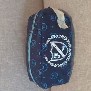 VS PINK Cosmetic Bag with Collegiate Logos Navy Color